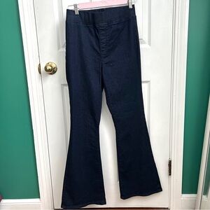 Ann Taylor Pull On Dark Jean Flare Pants 2 NWT